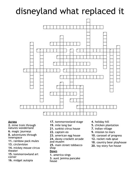 home of us disneyland crossword|disneyland home crossword.